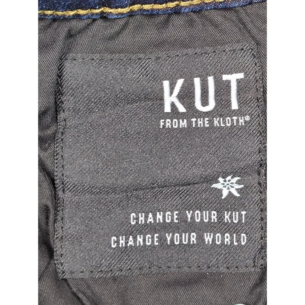 Kut from the Kloth Connie Ankle Skinny Jeans Womens Size 8 Blue Raw Hem